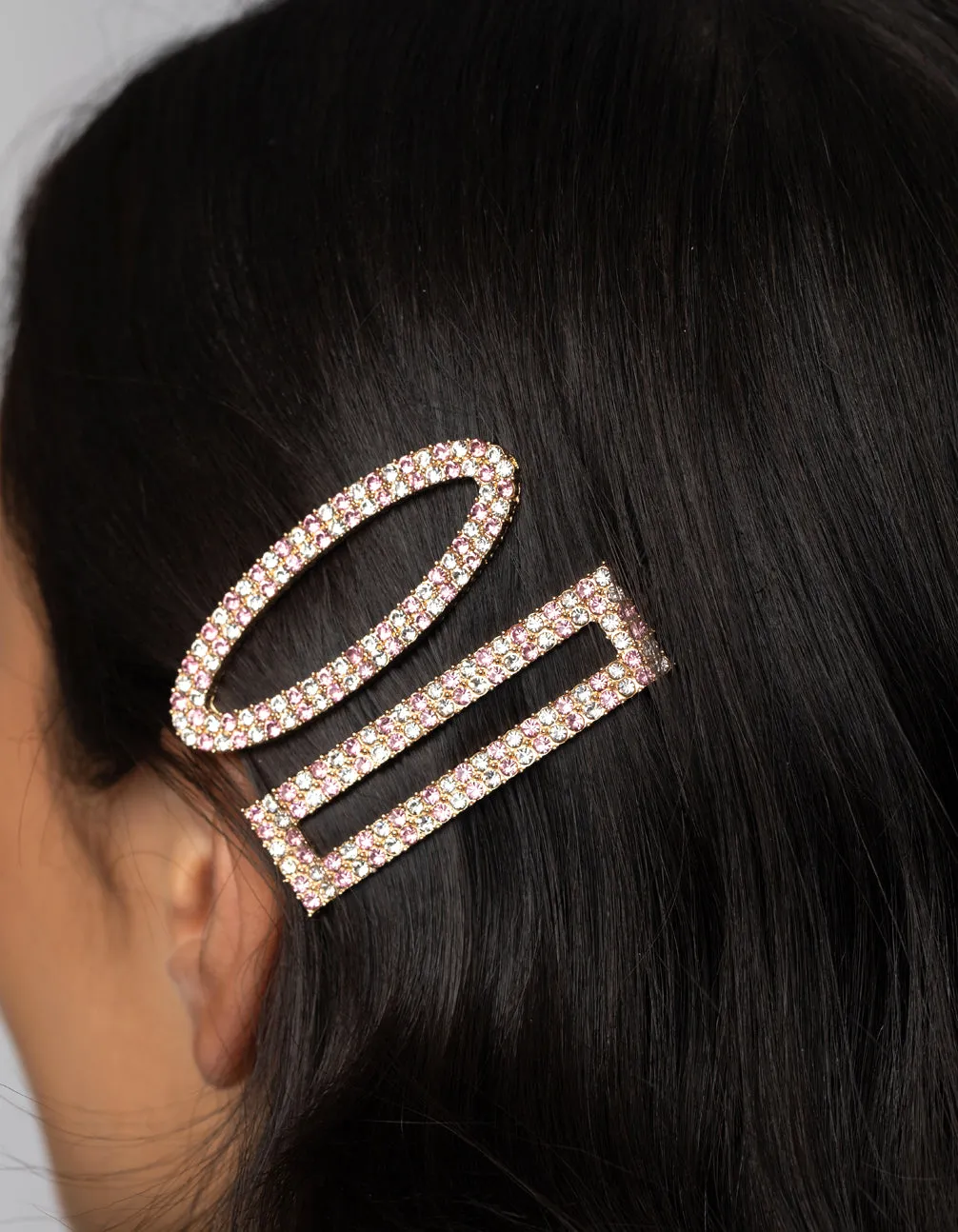 Pink Beaded Clips