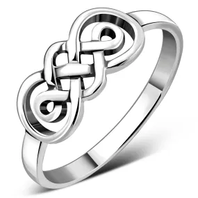 Plain Celtic Knot Delicate Silver Ring