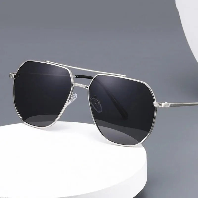 Retro Male Metal Sun Mirror Brand Street Polarized Men Luxurious Sunglasses