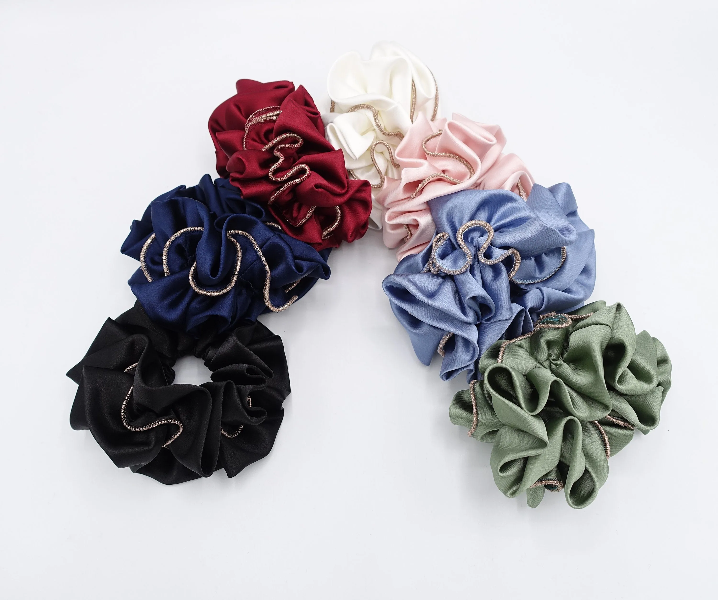 satin scrunchies, glitter hair tie, scrunchies shop for women