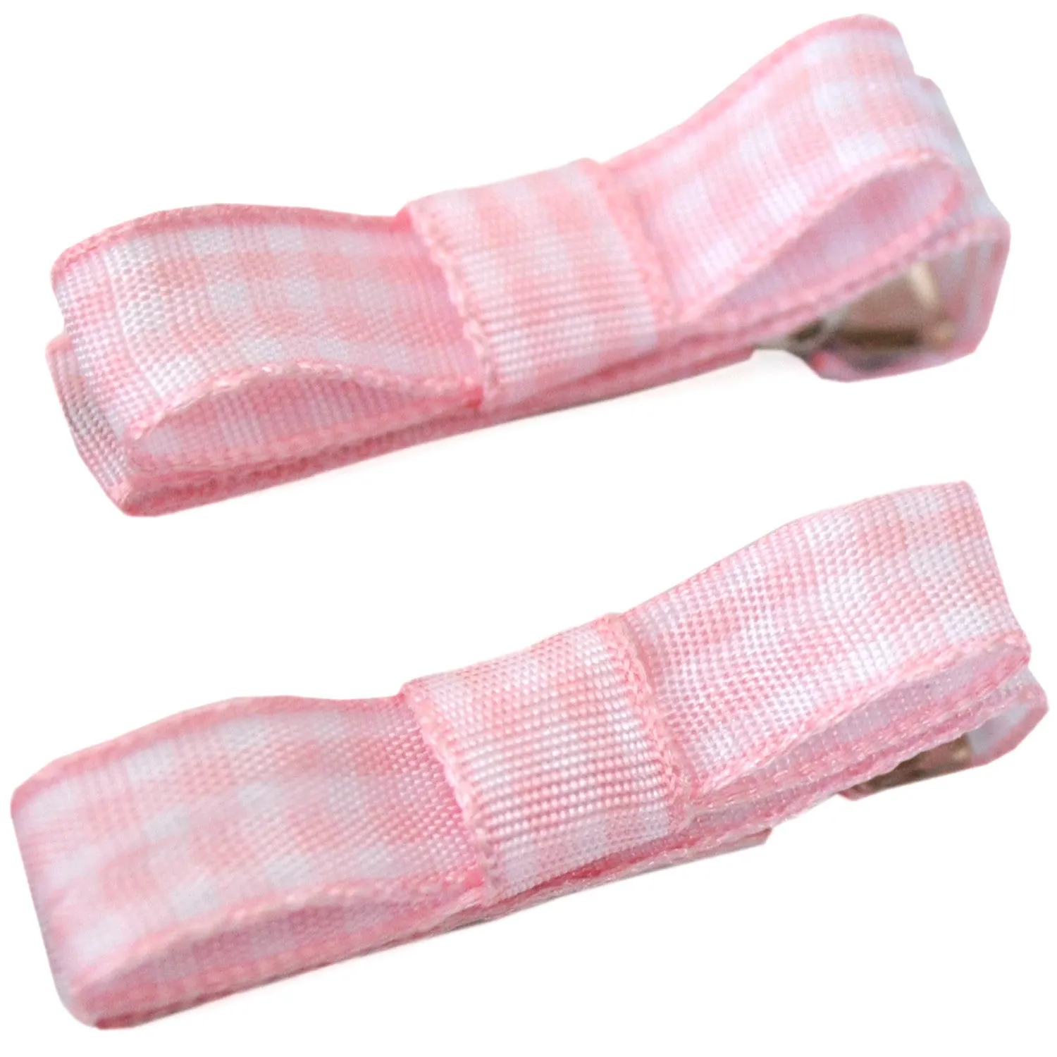 School Ribbon Clippies Sold in Pairs -  in Gingham Ribbon