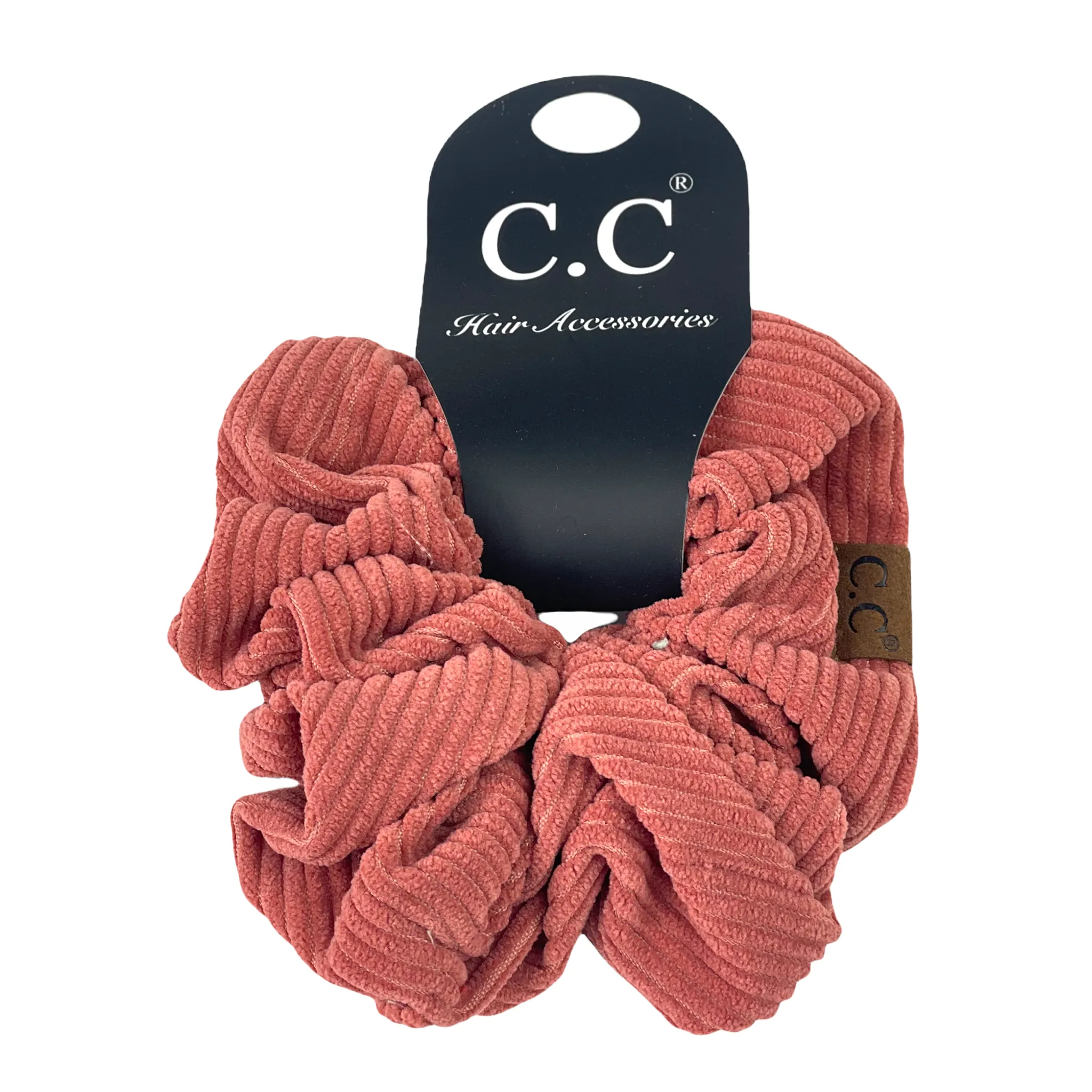 SCR-03 C.C CORDUROY SCRUNCHIE BLUSH MAUVE