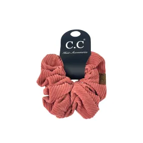 SCR-03 C.C CORDUROY SCRUNCHIE BLUSH MAUVE