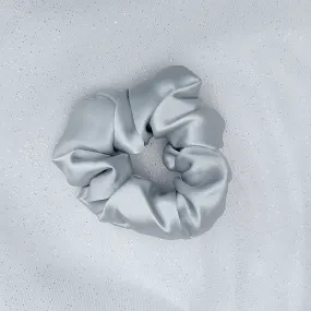 Silk Scrunchie in Silver Mulberry Silk