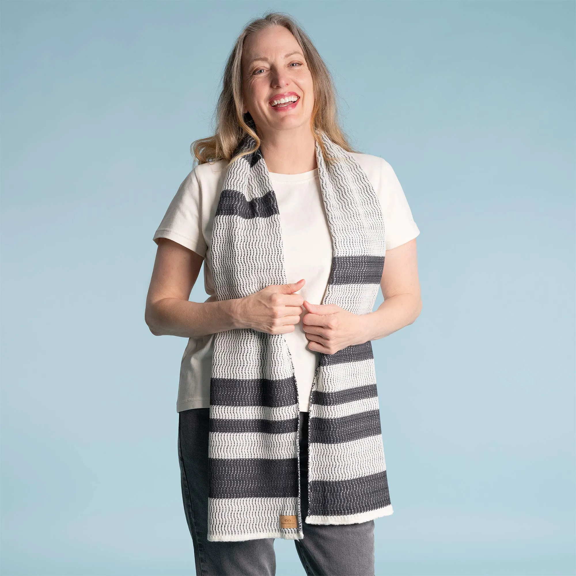 SNOWVILLE 100% Organic Merino Wool Scarf (12"x70”) (Unisex) (No Elastic, No Polyester, No polyamide, No Acrylic)