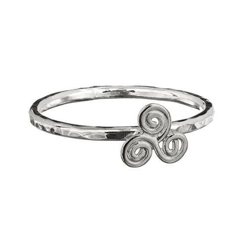 Stacking Rings with Silver Celtic Symbols