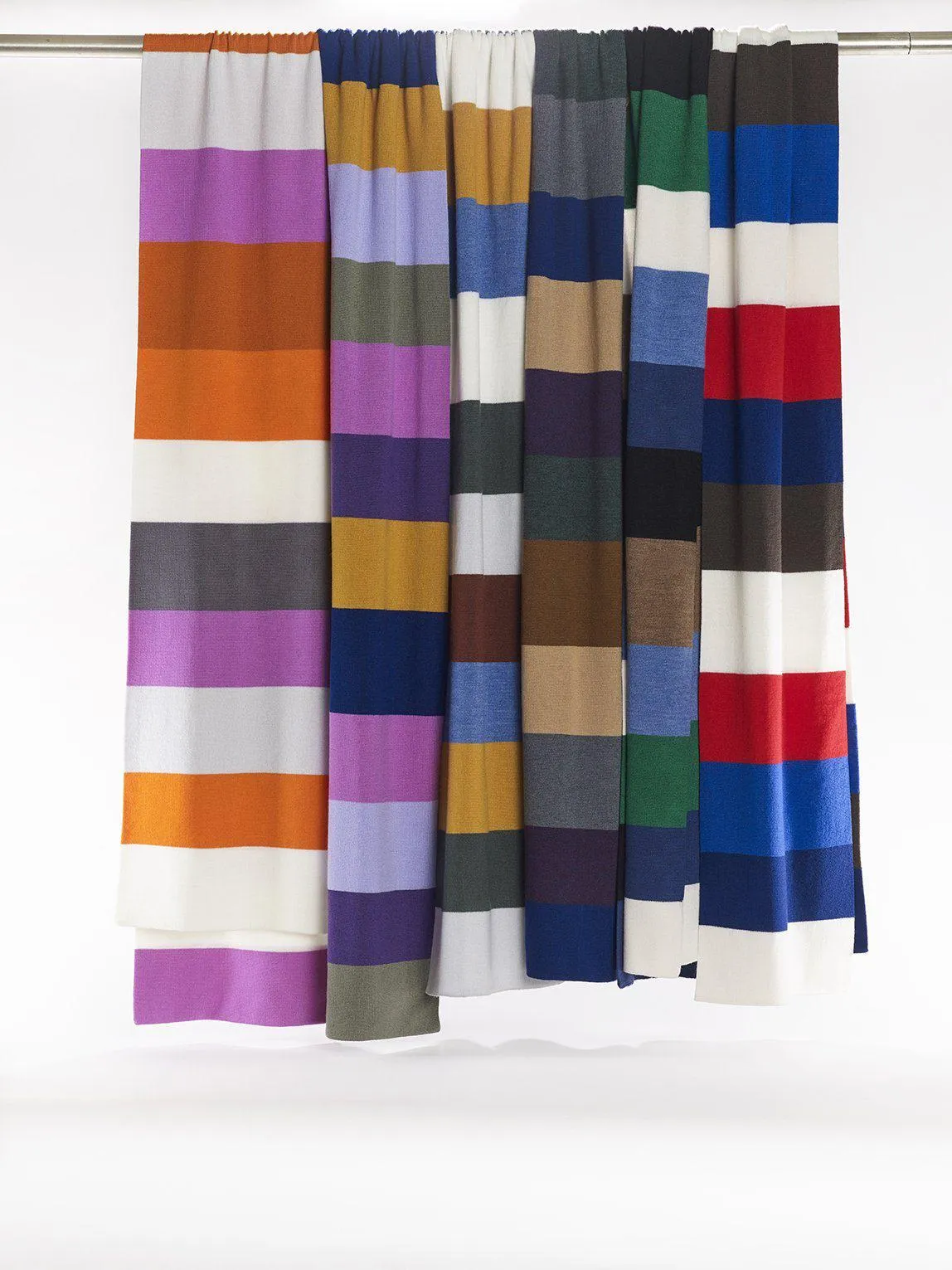 Striped Merino Wool Scarf Collection 3 Extra Fine