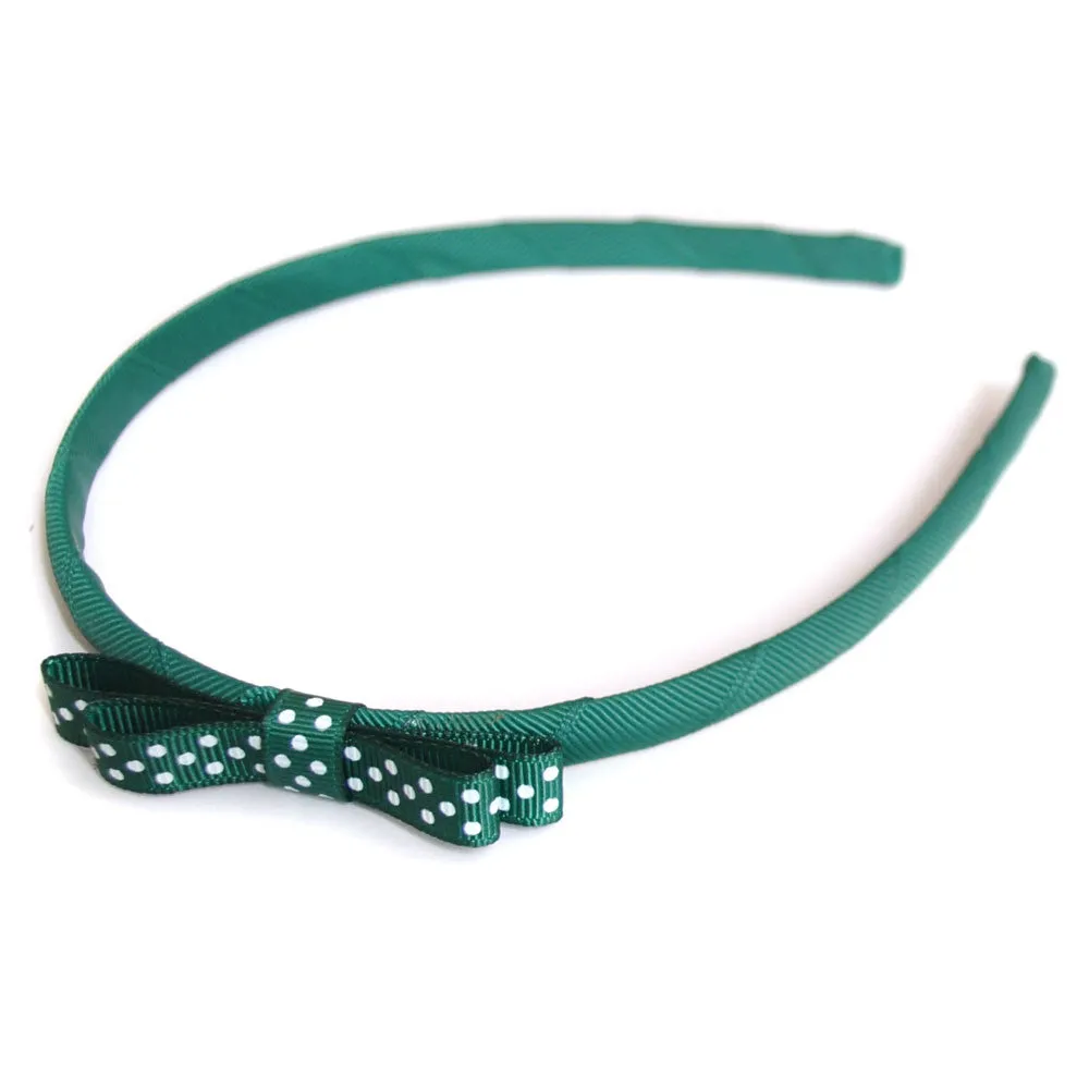 Teeny Tiny Headband for School or Everyday - Plain, Gingham or Dot Ribbon