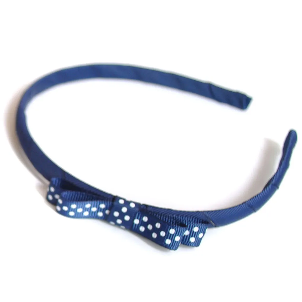 Teeny Tiny Headband for School or Everyday - Plain, Gingham or Dot Ribbon