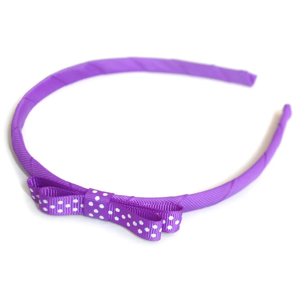 Teeny Tiny Headband for School or Everyday - Plain, Gingham or Dot Ribbon