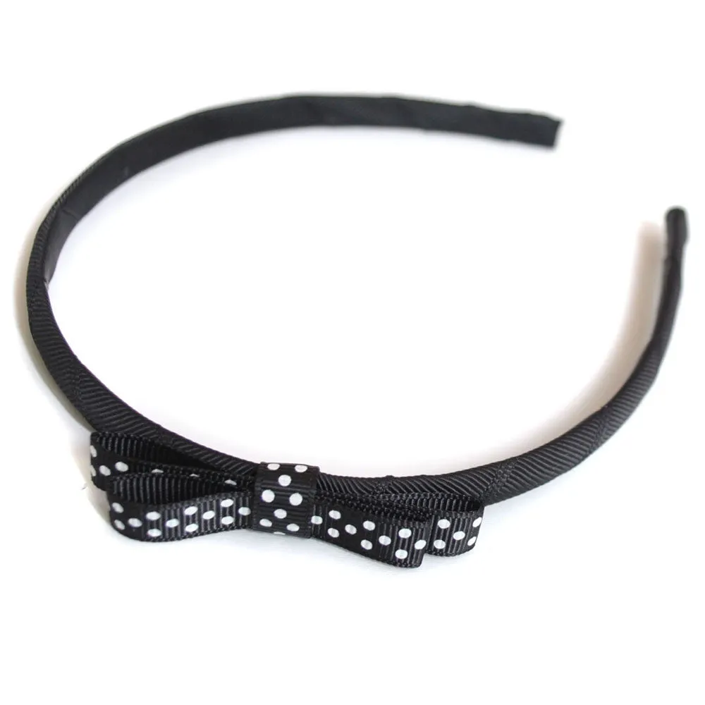 Teeny Tiny Headband for School or Everyday - Plain, Gingham or Dot Ribbon