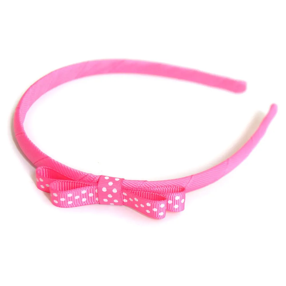 Teeny Tiny Headband for School or Everyday - Plain, Gingham or Dot Ribbon