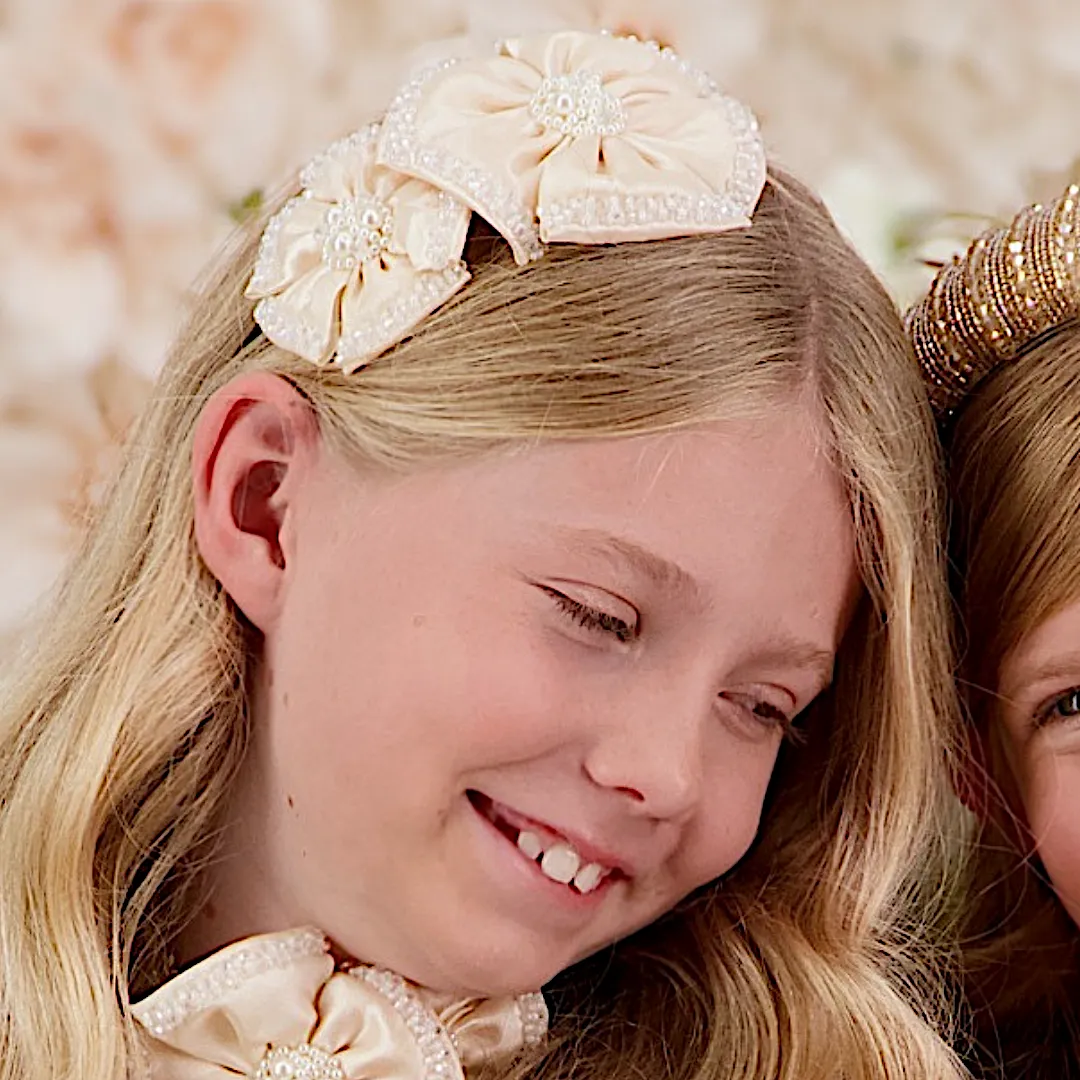 The Angelina Flower Girls Headband