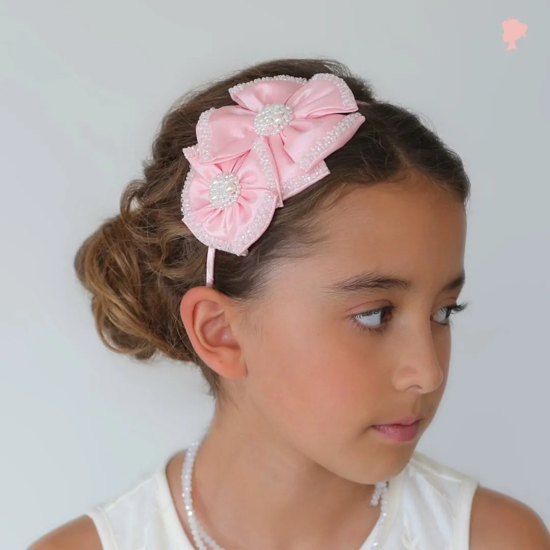 The Angelina Flower Girls Headband