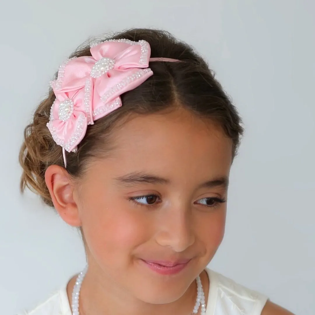 The Angelina Flower Girls Headband