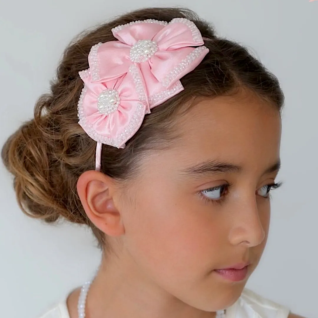 The Angelina Flower Girls Headband