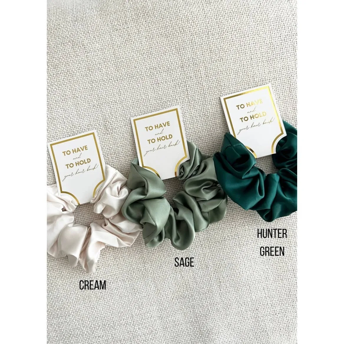 The Grace Silk Satin Scrunchies