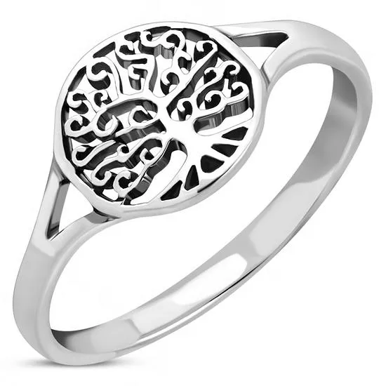 Tree of Life Plain Silver Ring