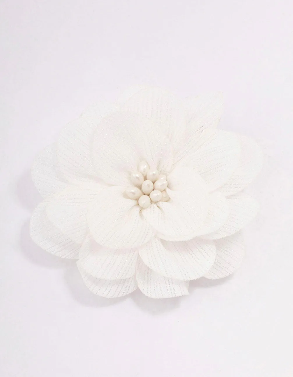 White Corsage White Hair Clip