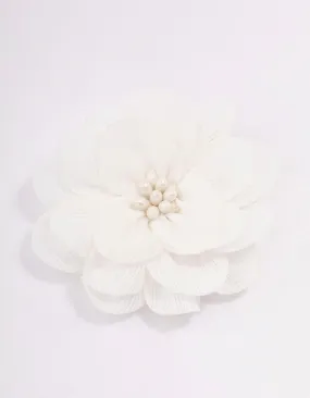 White Corsage White Hair Clip