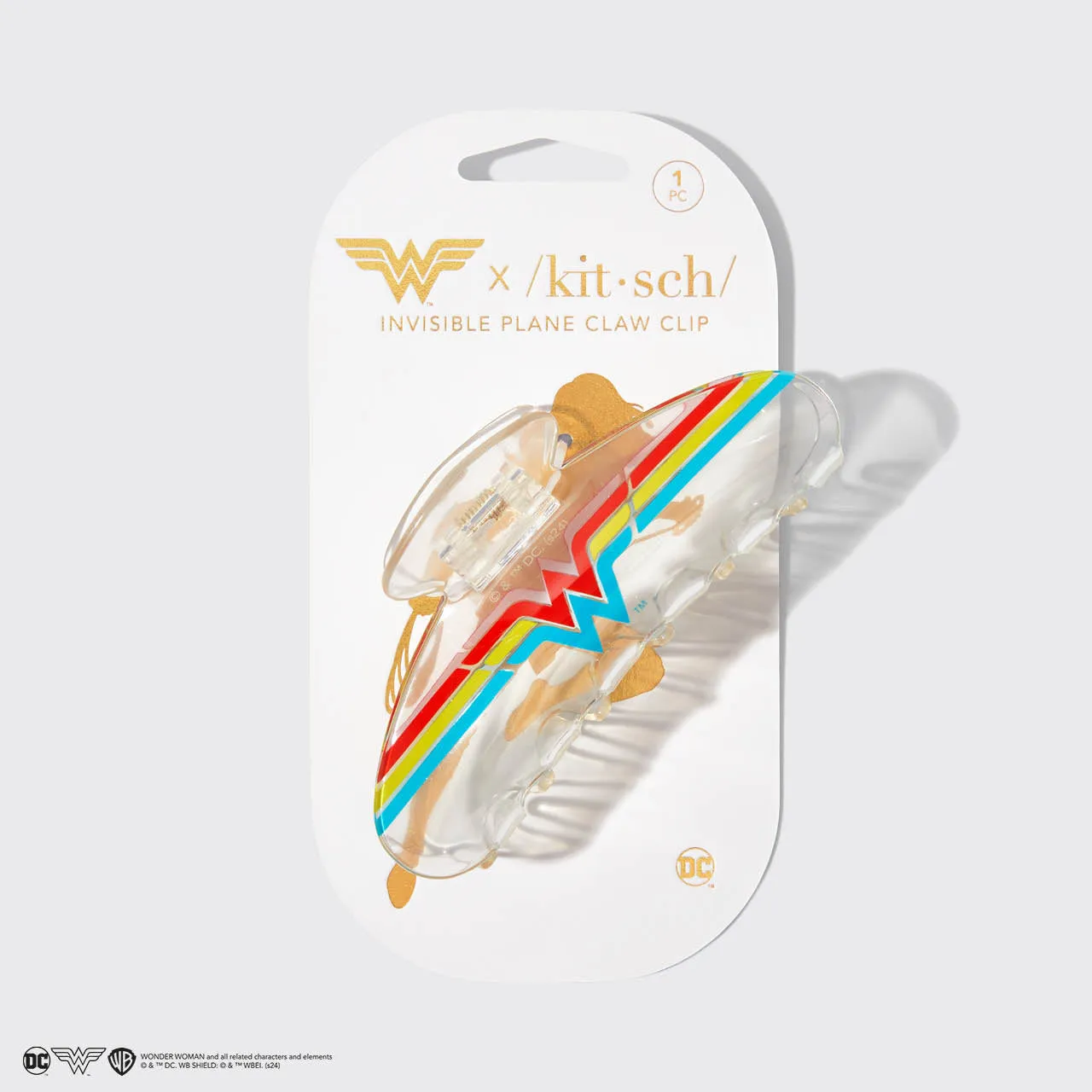 Wonder Woman x Kitsch Clear Acrylic Printed Clip