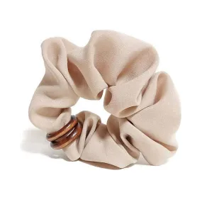 Wood Ring Decorated Solid Color Hair Scrunchies Denim Hair Elastics Women Hair Accessories